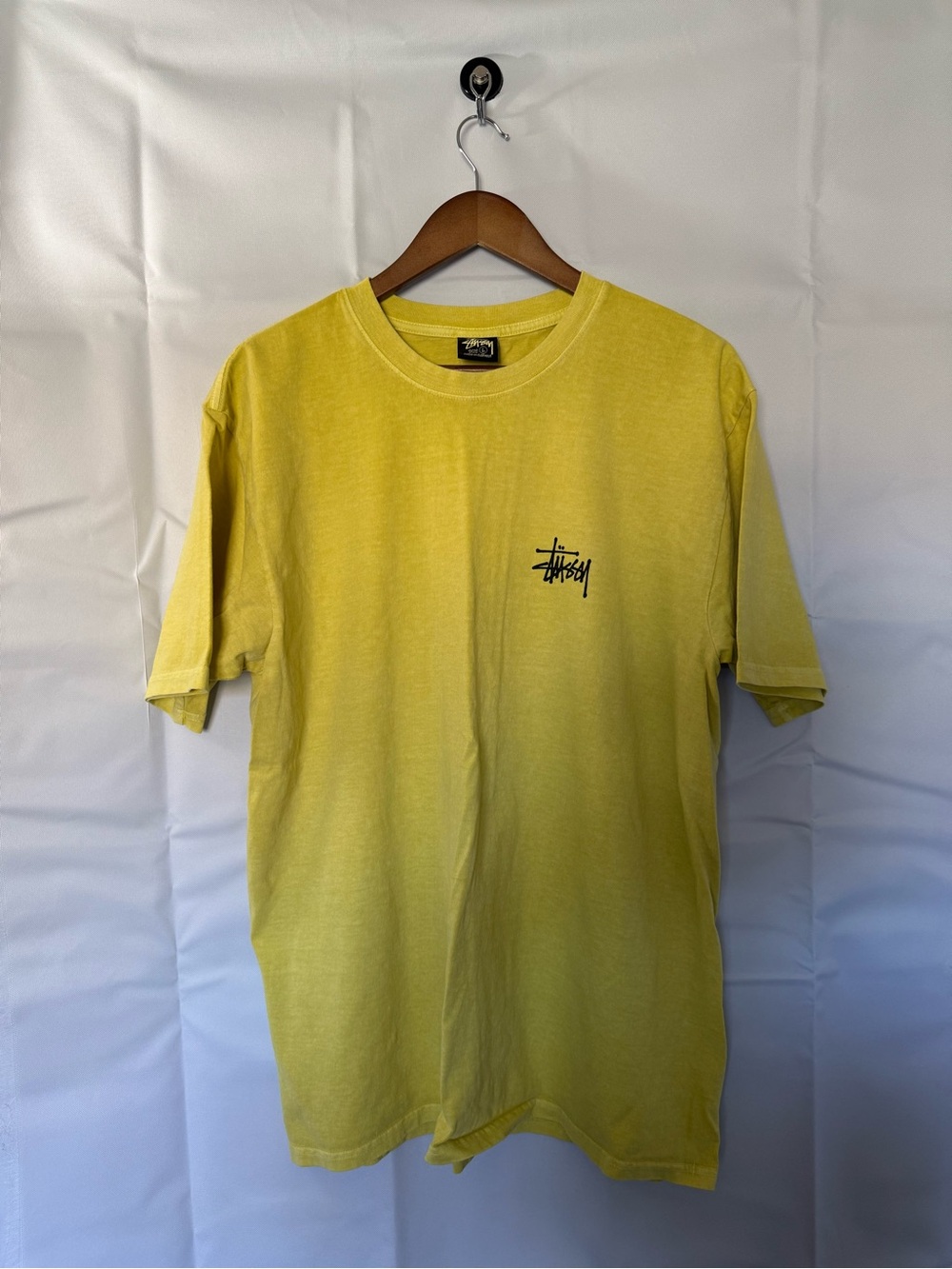 Stussy Yellow Short Sleeve Logo Tee